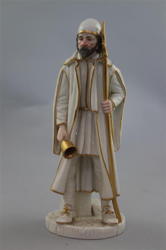 A Royal Worcester figure of The Watchman, modelled by James Hadley, 19cm